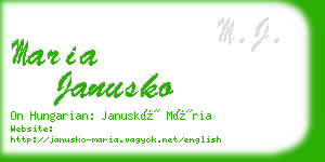maria janusko business card